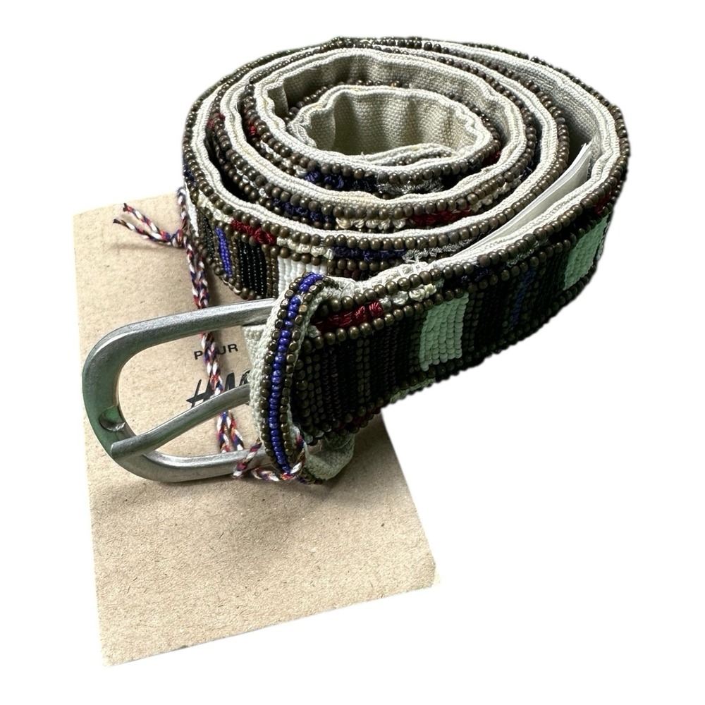 Isabel Marant x H&M Cotton Beaded Native Theme Belt Womens XXS XS New